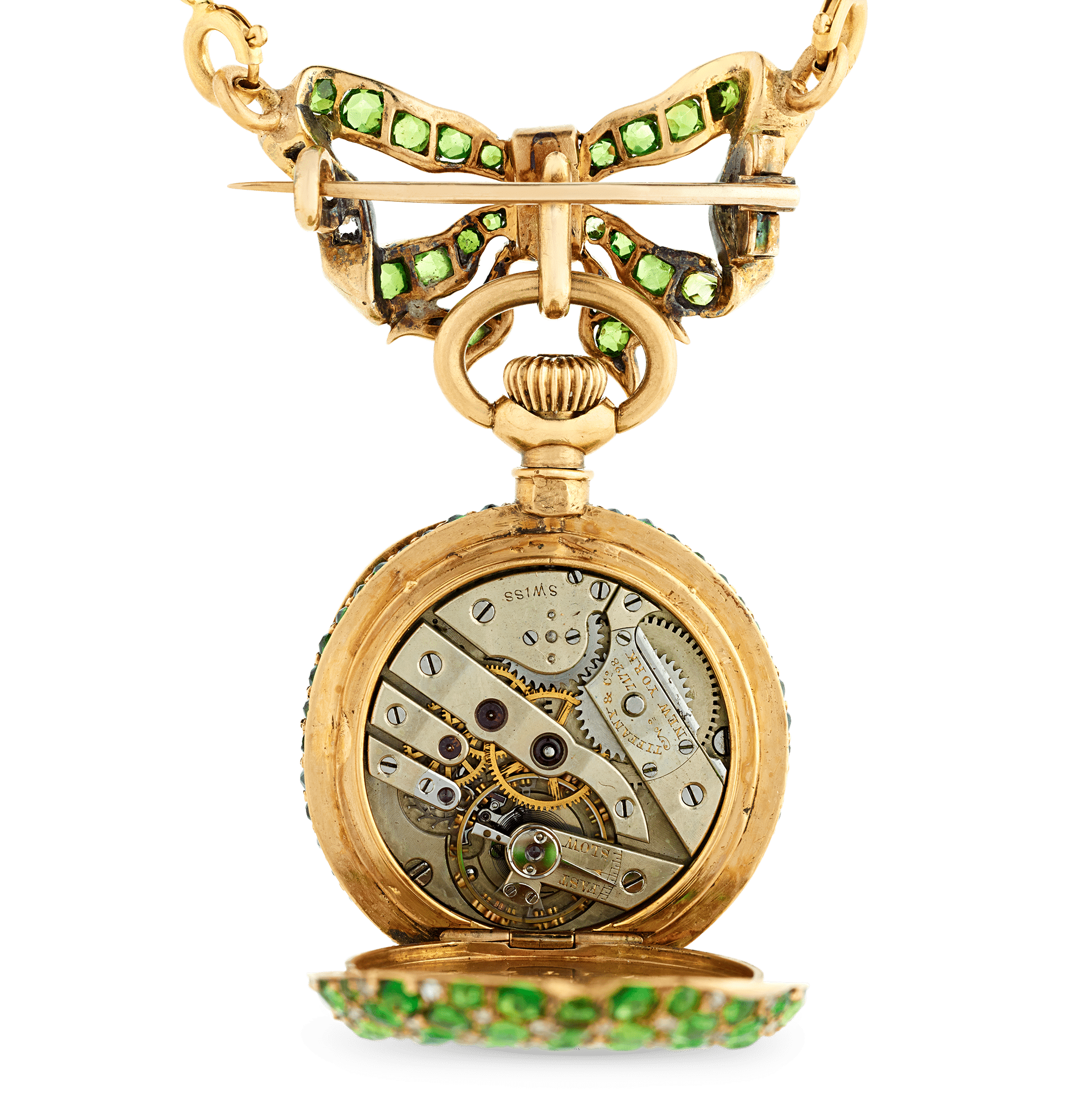 Tiffany & Co. Demantoid Garnet Watch Necklace, 14.24 carats