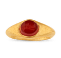 Roman Carnelian Intaglio Ring Featuring Ceres