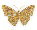 Diamond Butterfly Brooch