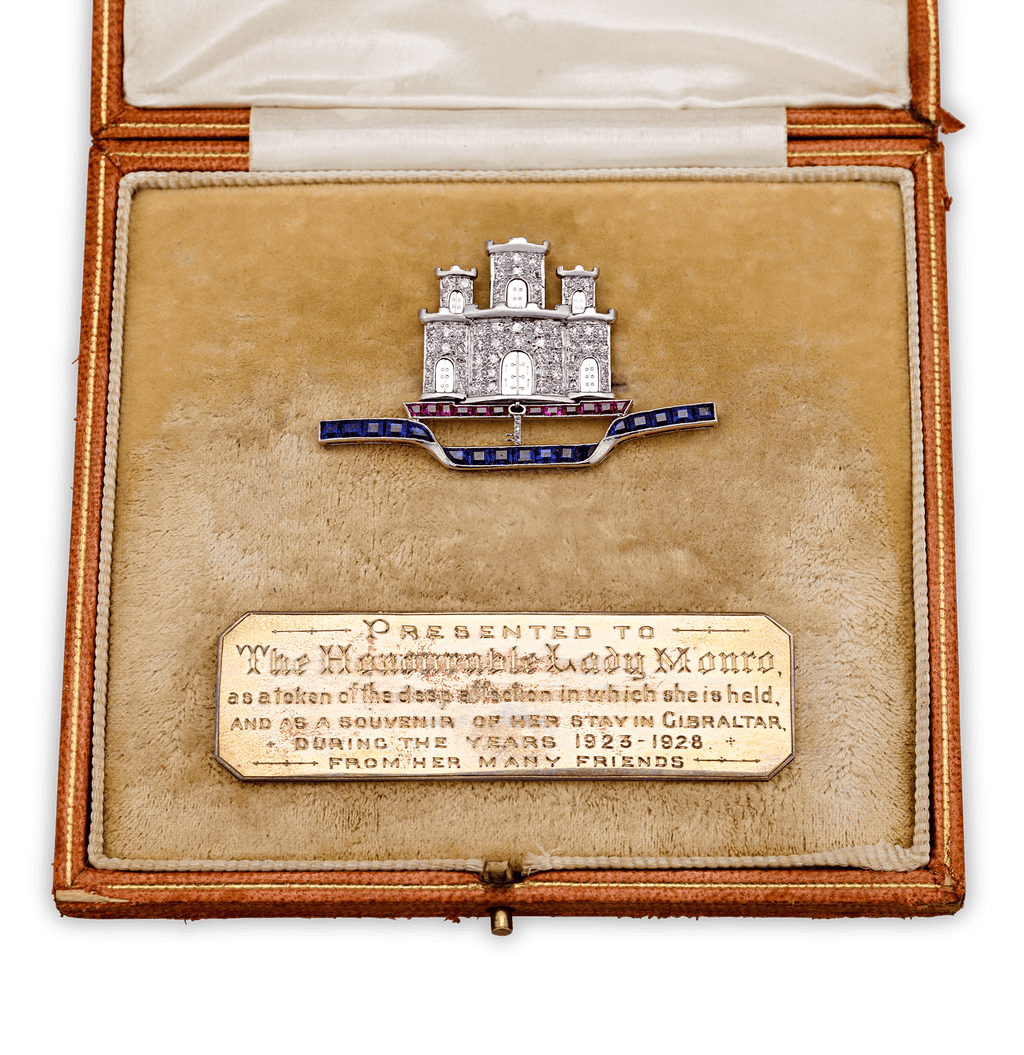 Gibraltar Brooch presented to Lady Mary Monro