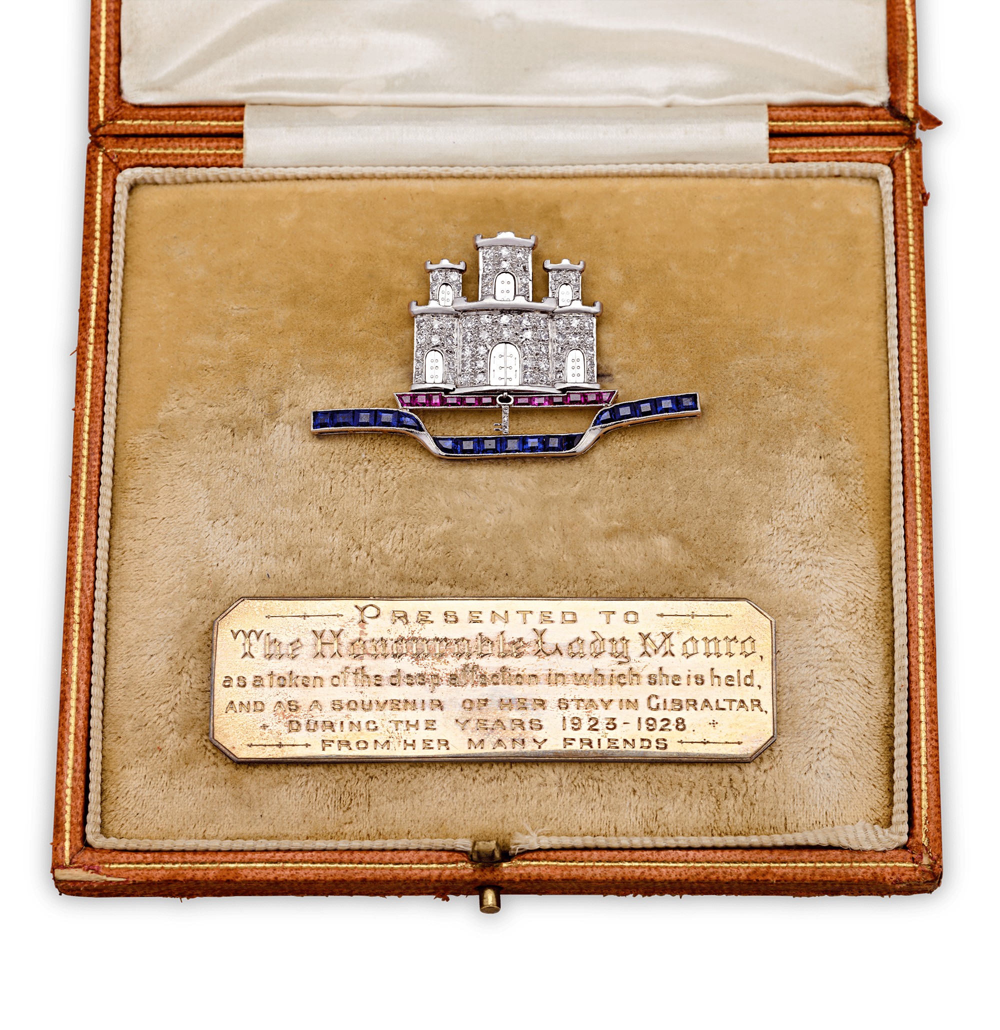 Gibraltar Brooch presented to Lady Mary Monro