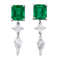 Oscar Heyman Colombian Emerald Earrings, 2.61 Carats