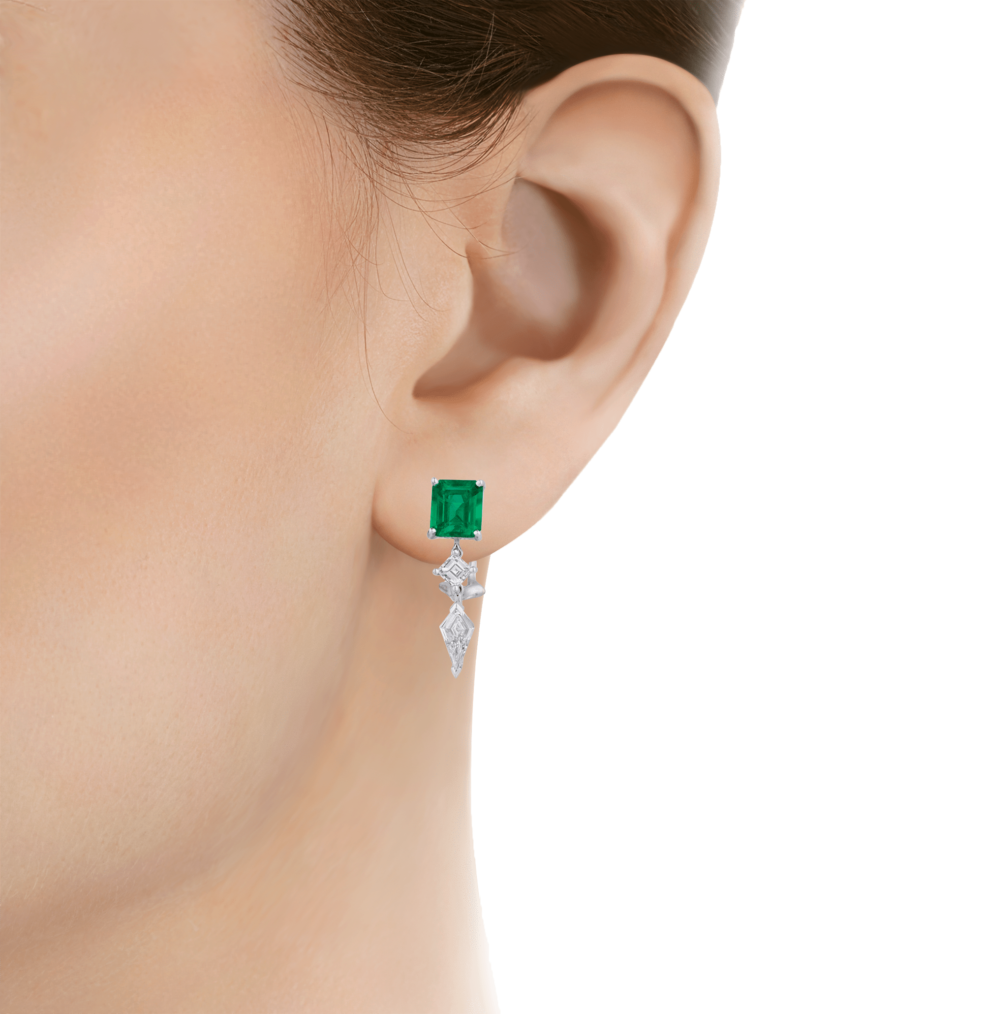 Oscar Heyman Colombian Emerald Earrings, 2.61 Carats
