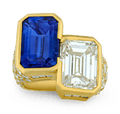 Cartier Monture Ceylon Sapphire and Diamond Ring