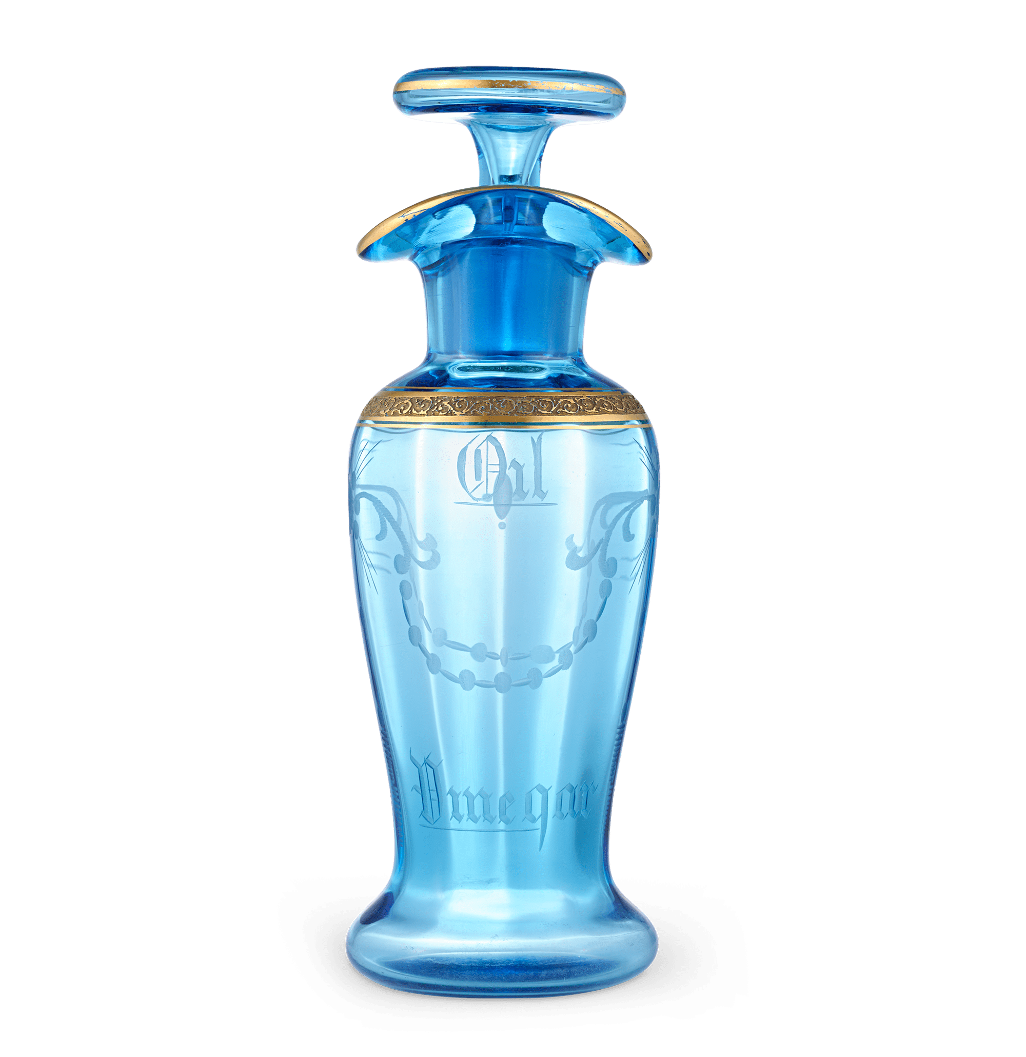 T. G. Hawkes & Co. Blue Vinaigrette Bottle