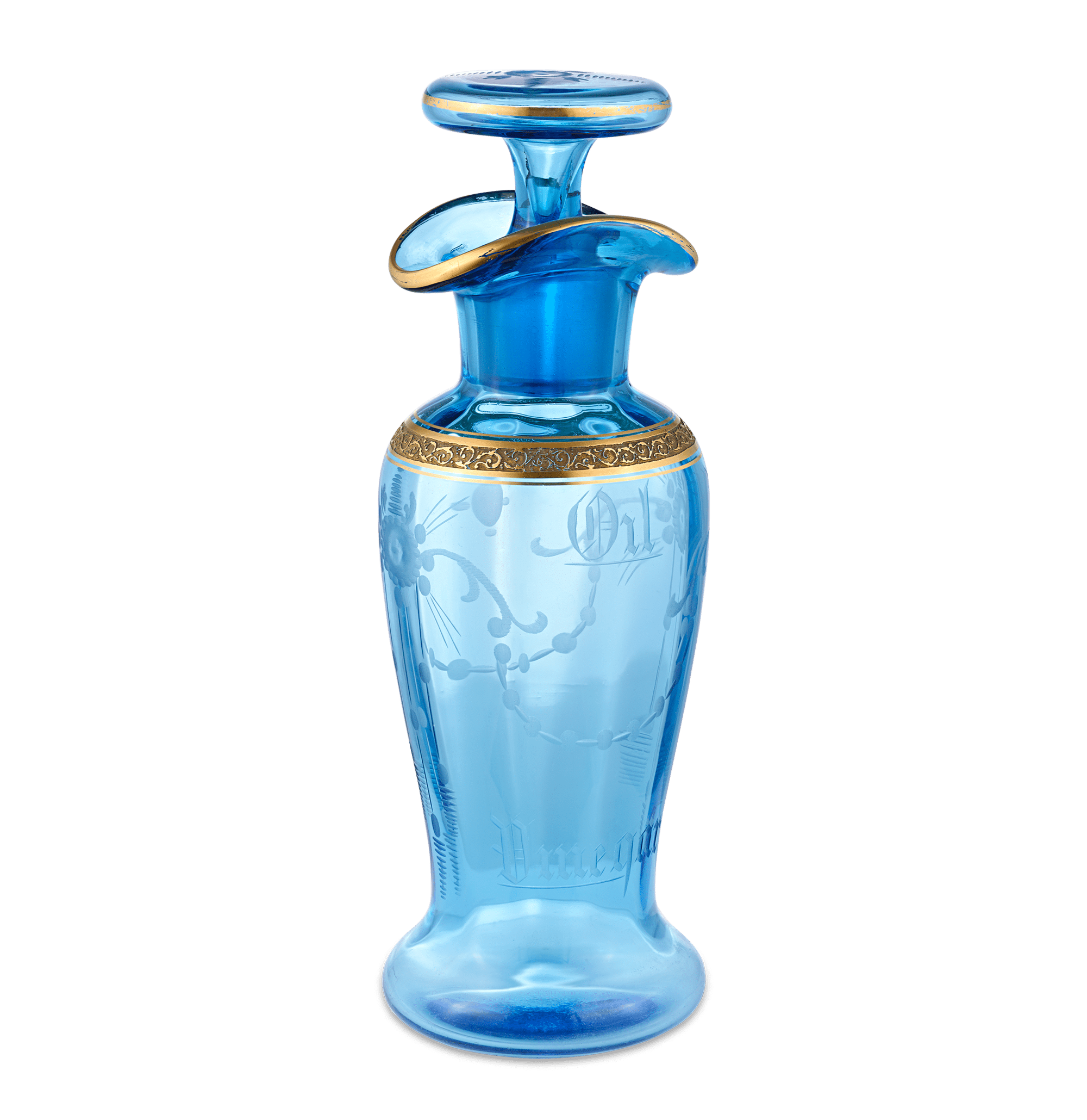 T. G. Hawkes & Co. Blue Vinaigrette Bottle