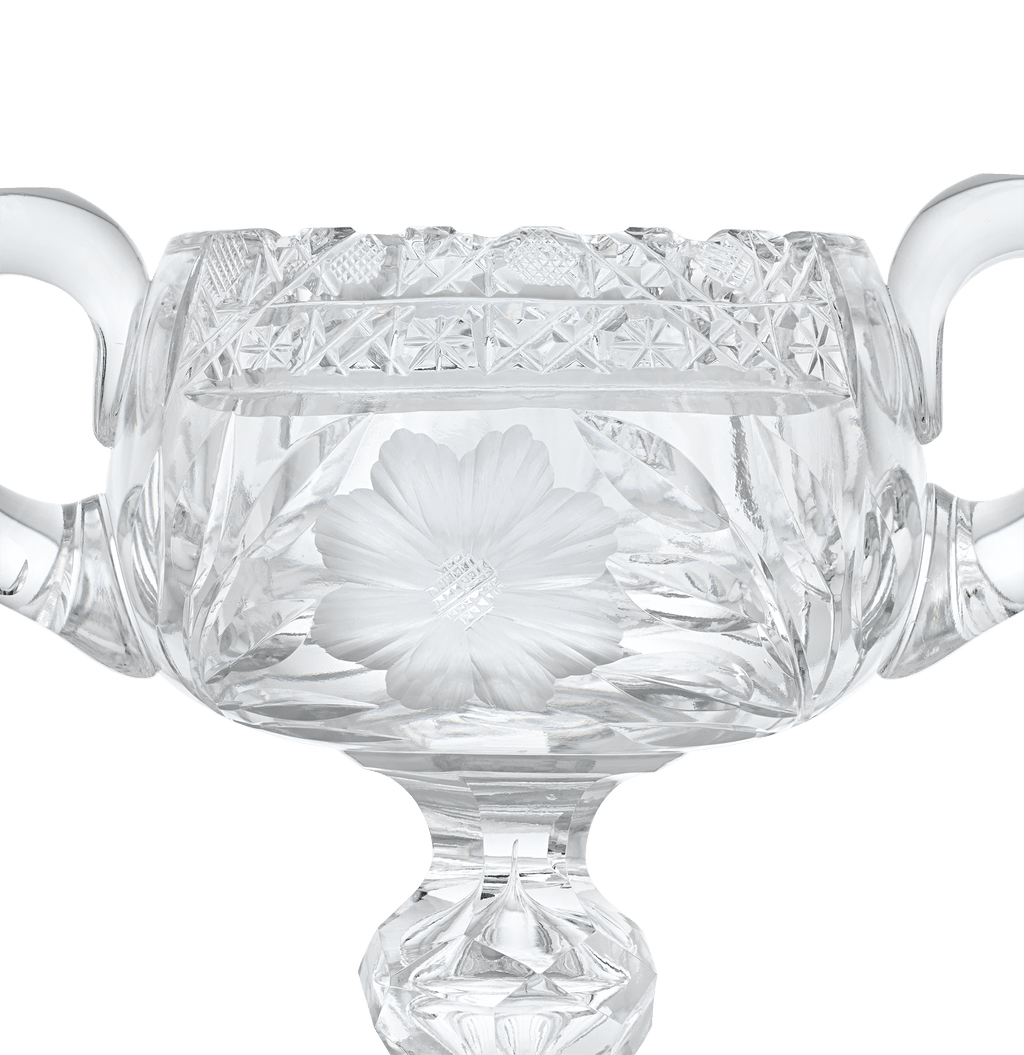 American Brilliant Period Cut Glass Creamer and Sugar Bowl