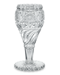 Swirl Pattern Cut Glass Vase