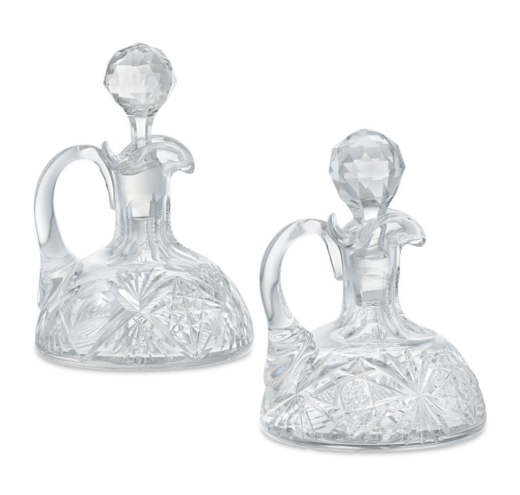 Middlesex Pattern Cut Glass Cruet Bottles