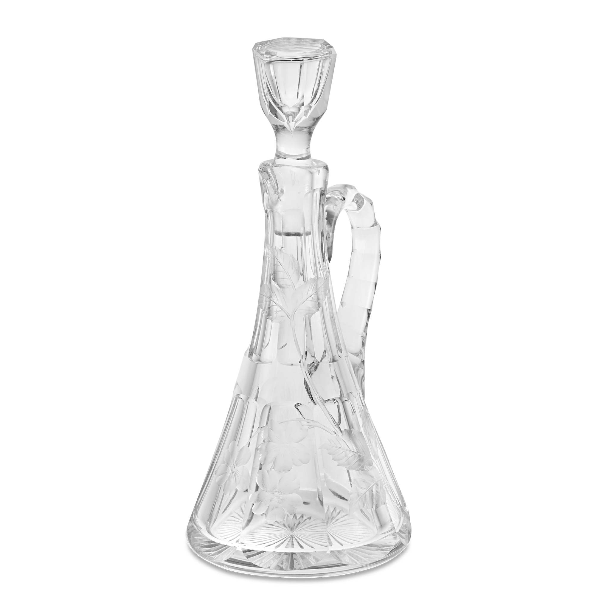 Floral Cut Glass Cruet