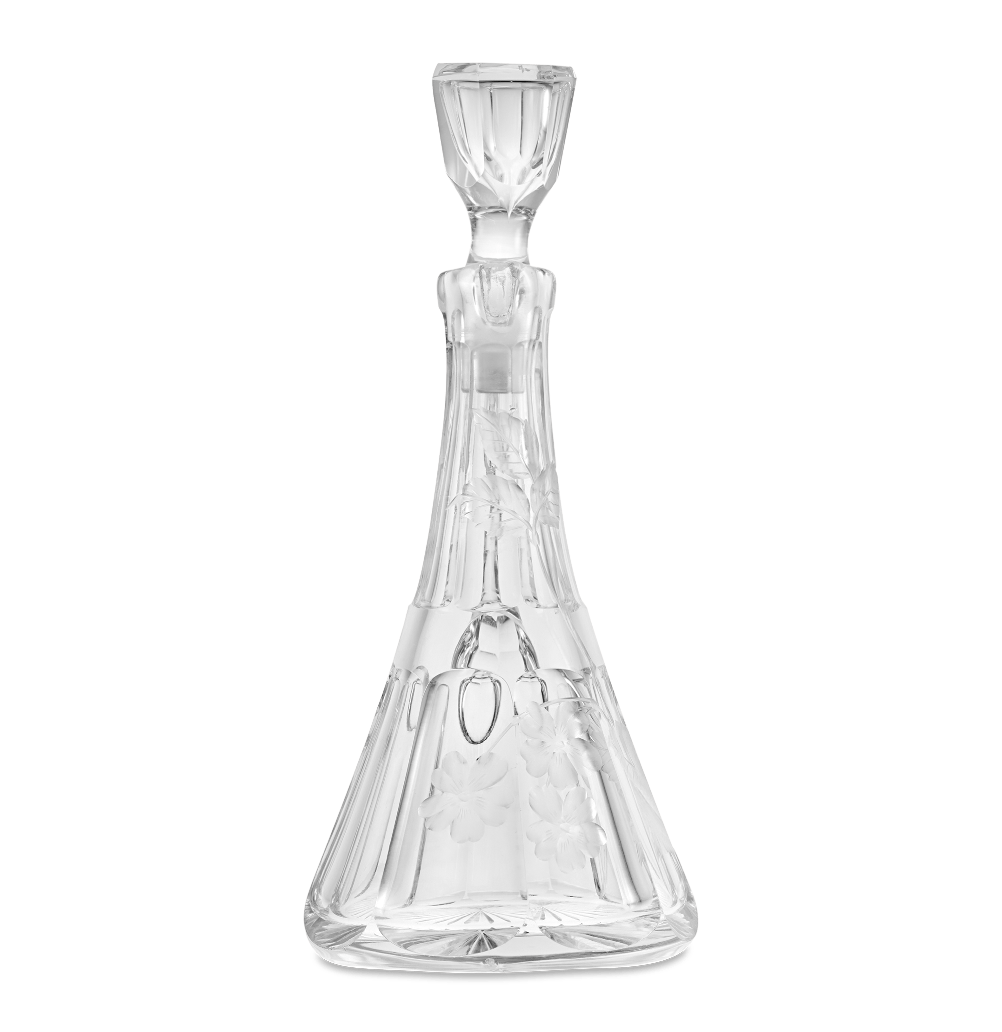 Floral Cut Glass Cruet