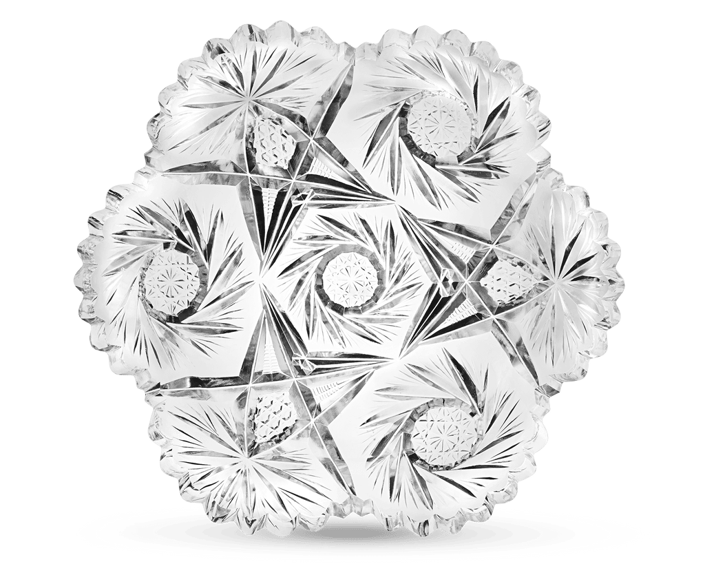 American Brilliant Period Cut Glass Butter Dish