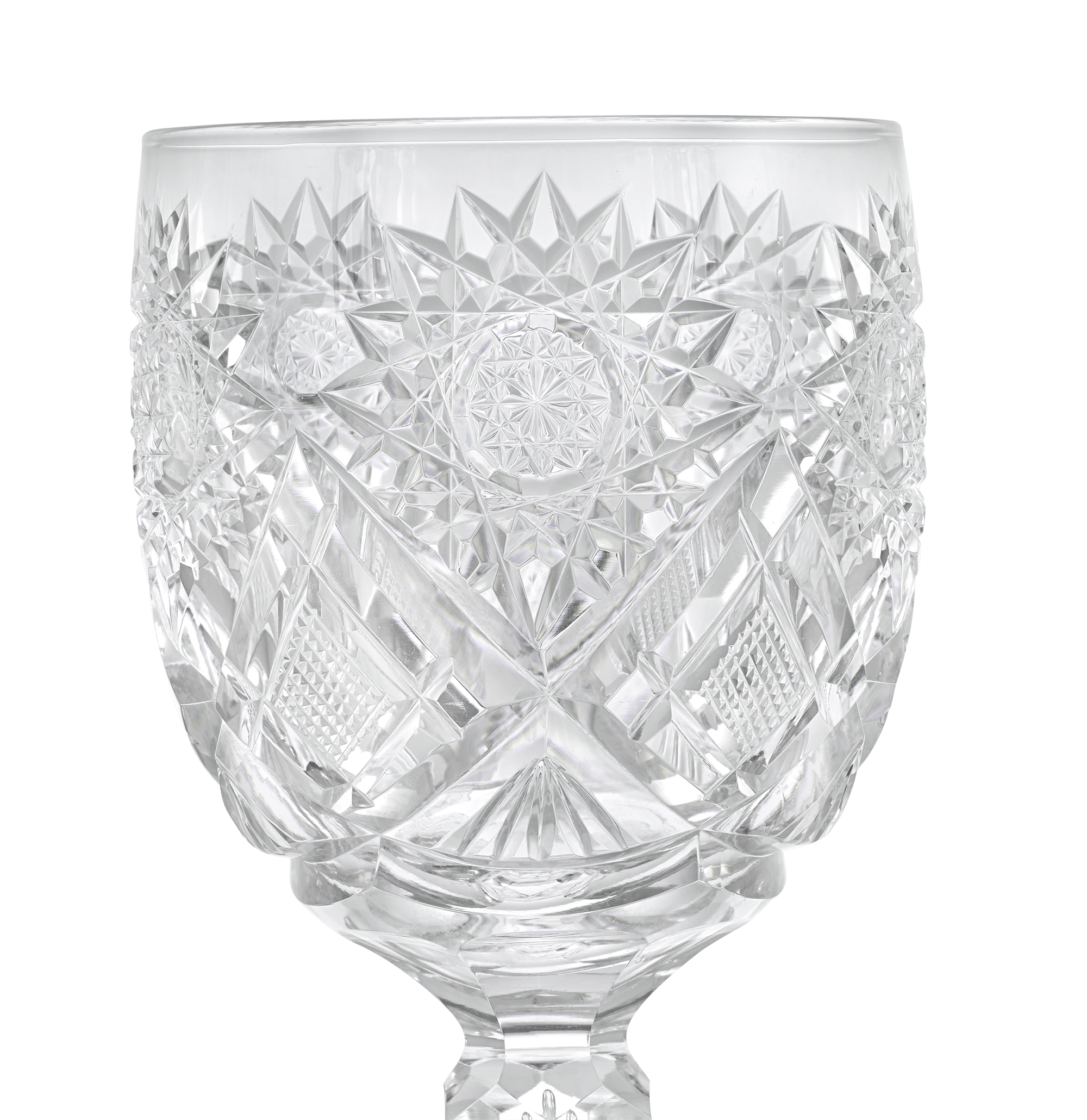 Cut Glass Goblet in the Middlesex Pattern