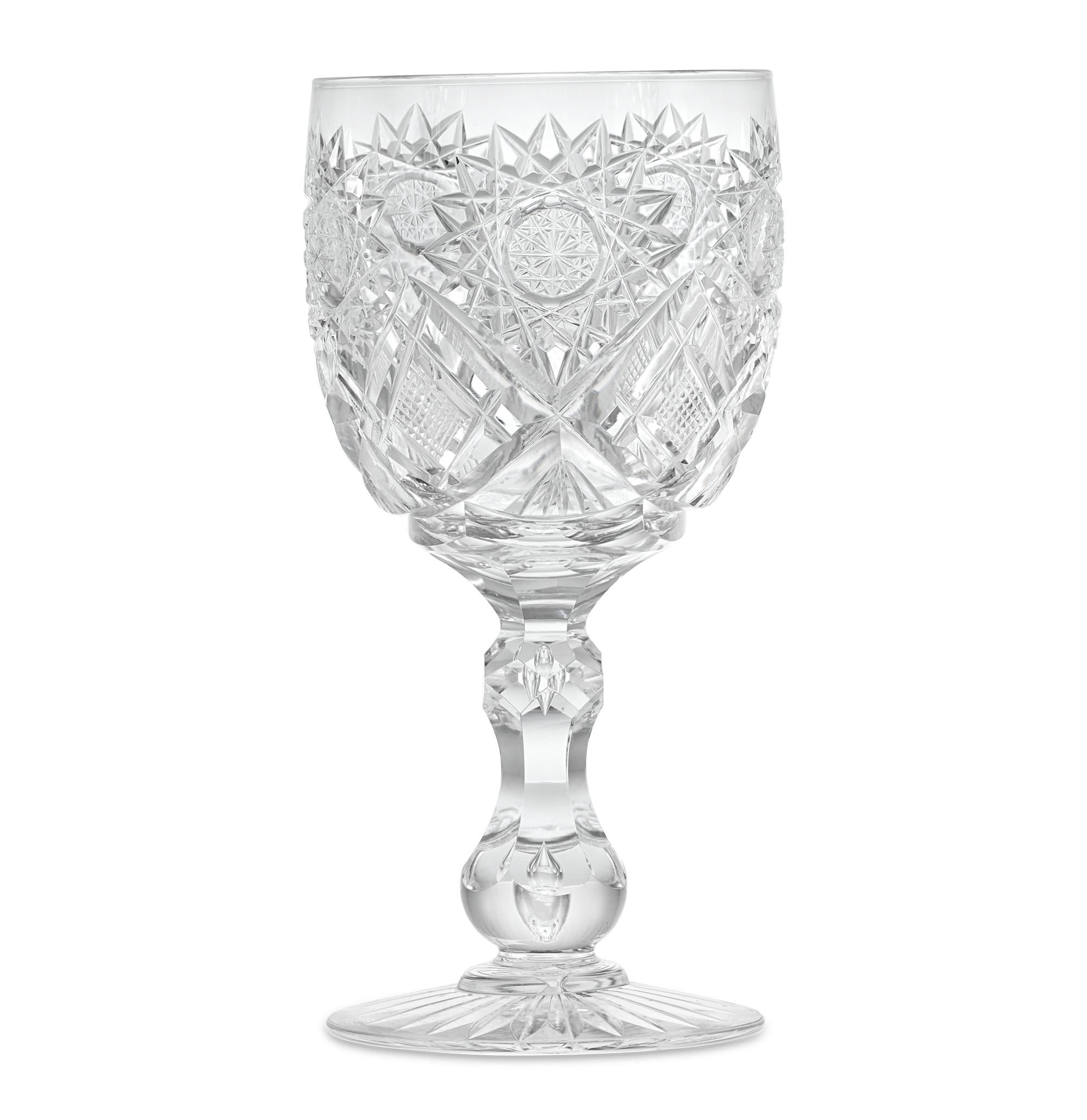 Cut Glass Goblet in the Middlesex Pattern
