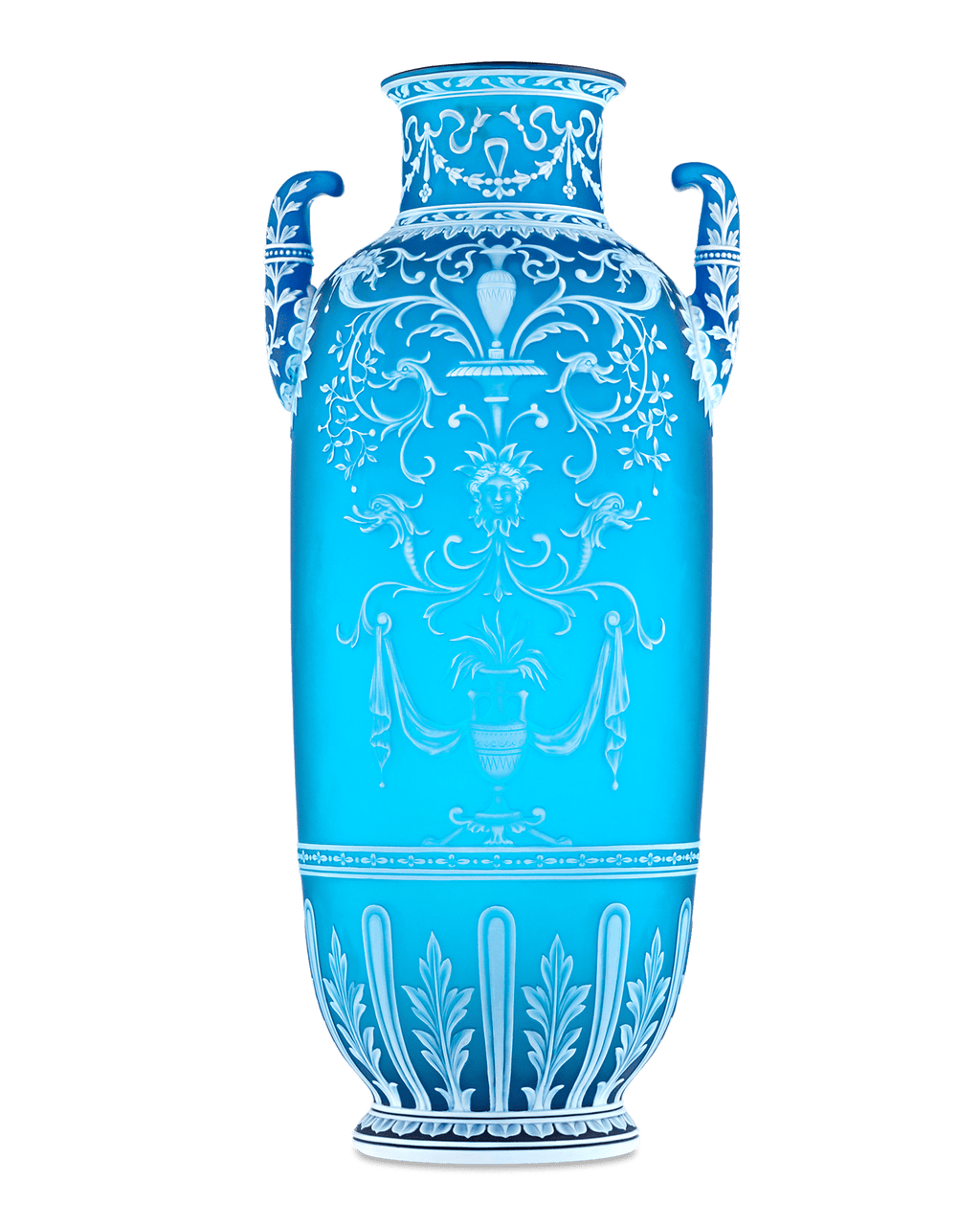 Thomas Webb & Sons Cameo Two-Handled Vase by George Woodall