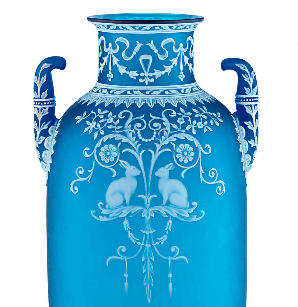 Thomas Webb & Sons Cameo Two-Handled Vase by George Woodall