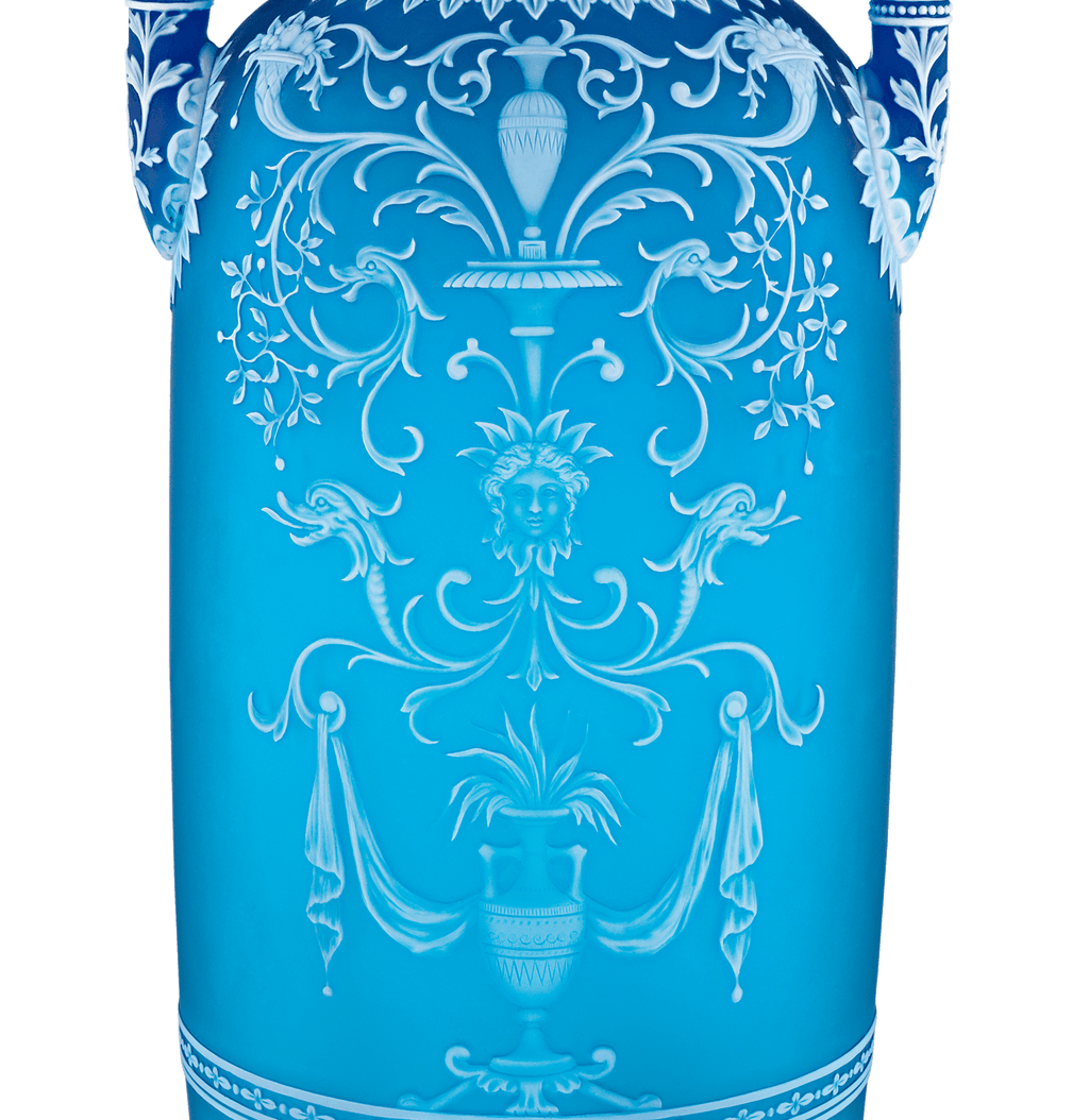 Thomas Webb & Sons Cameo Two-Handled Vase by George Woodall