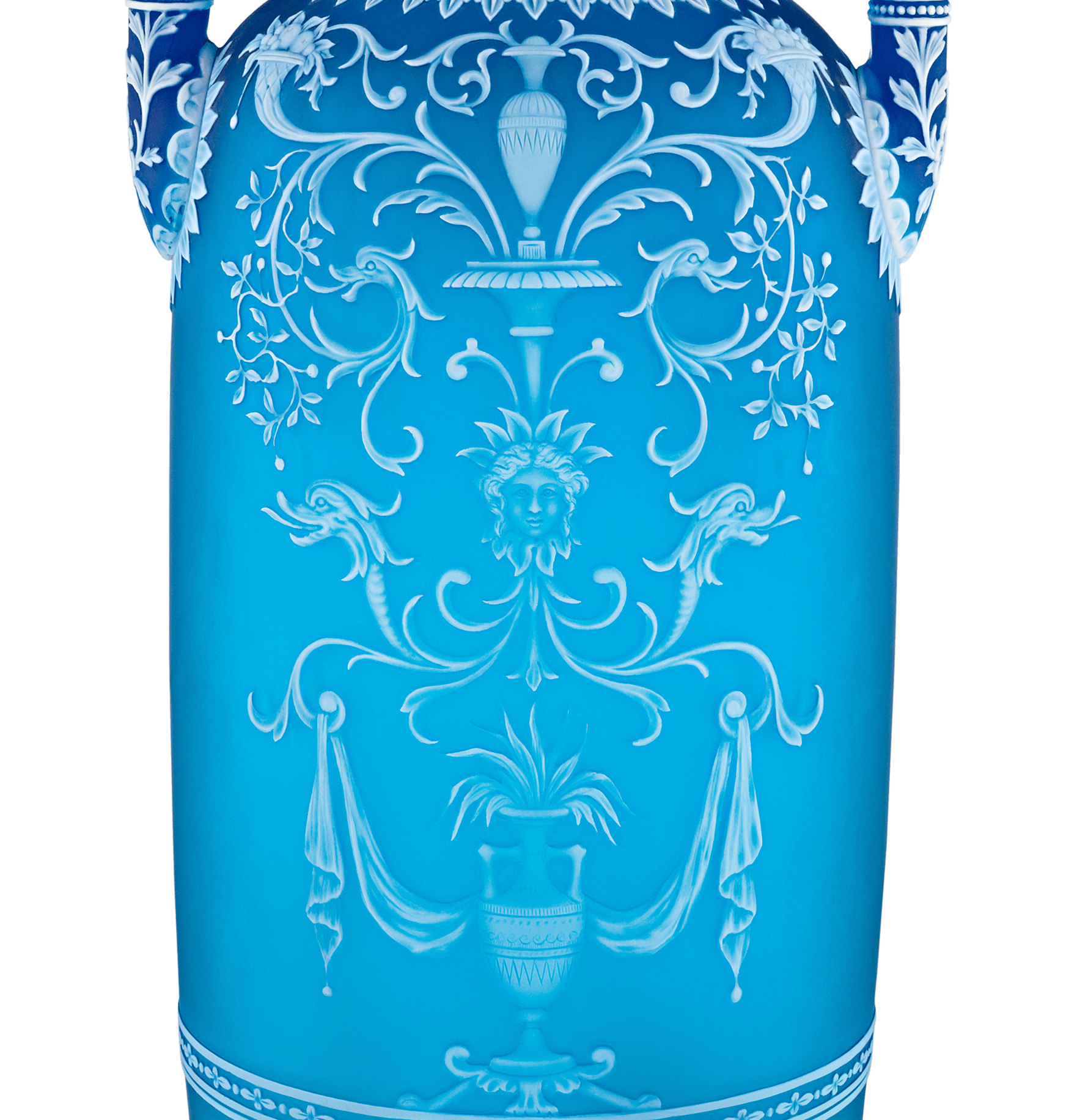 Thomas Webb & Sons Cameo Two-Handled Vase by George Woodall