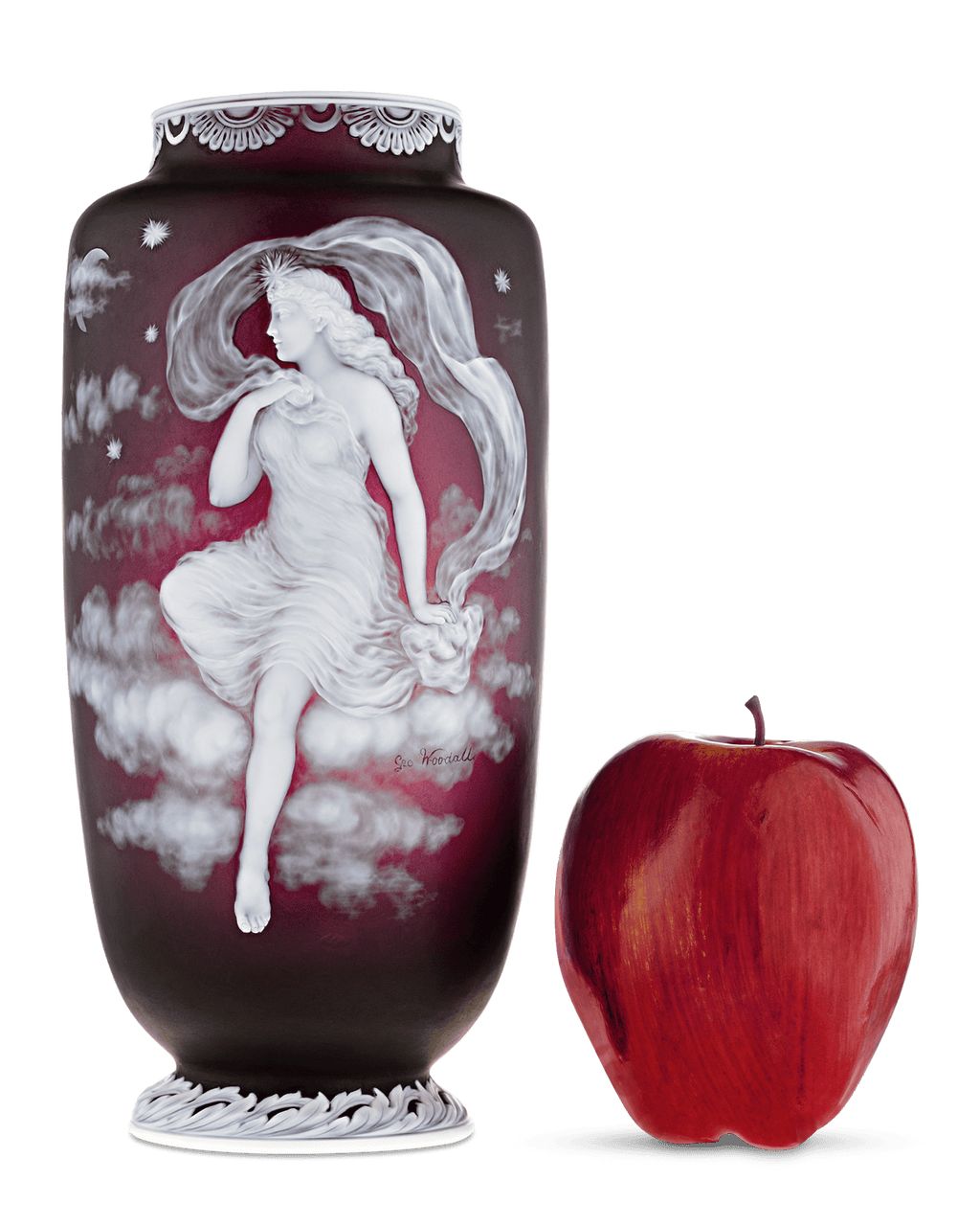 Thomas Webb & Sons Cameo Luna Vase by George Woodall