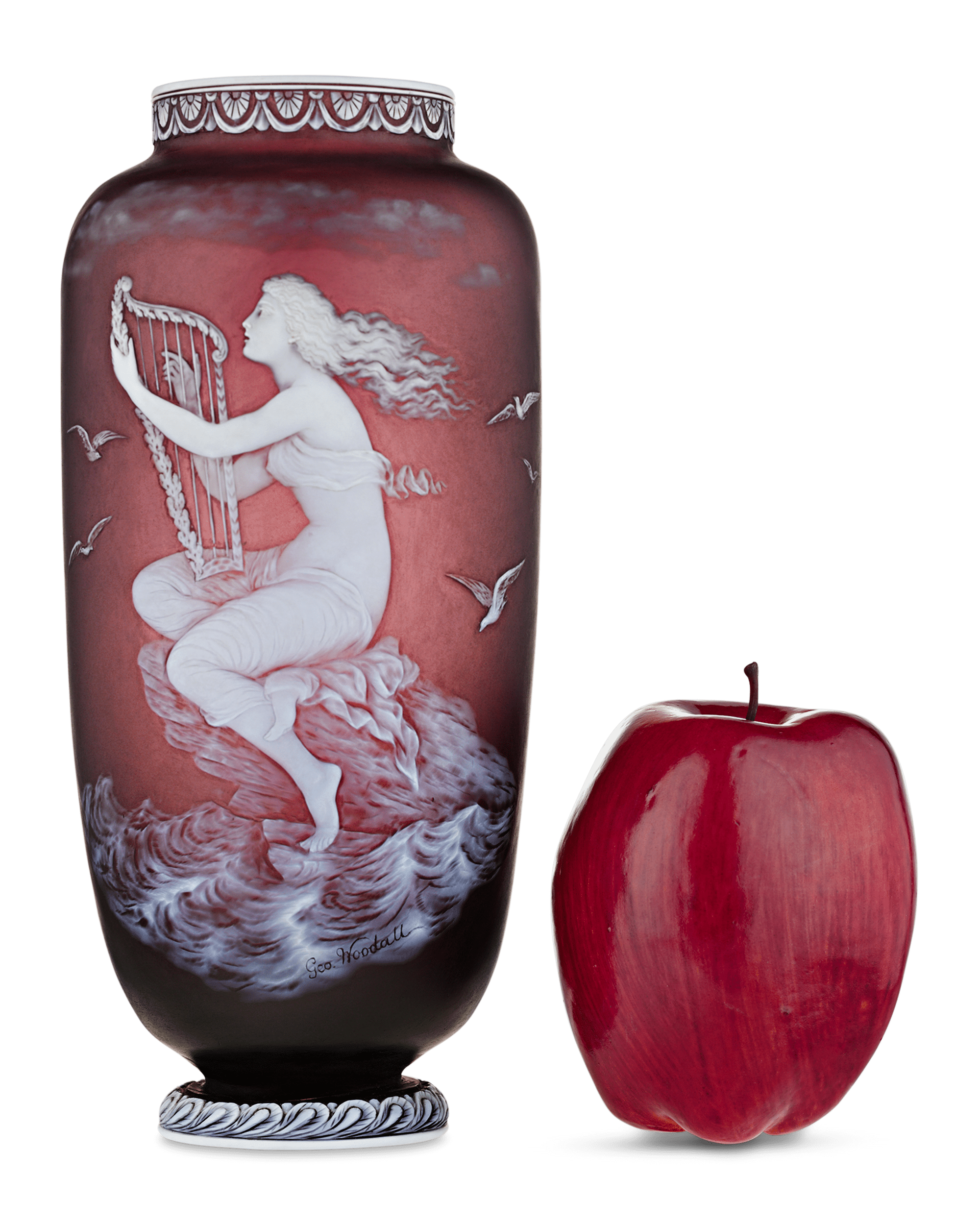Thomas Webb & Sons Syrena Cameo Vase by George Woodall