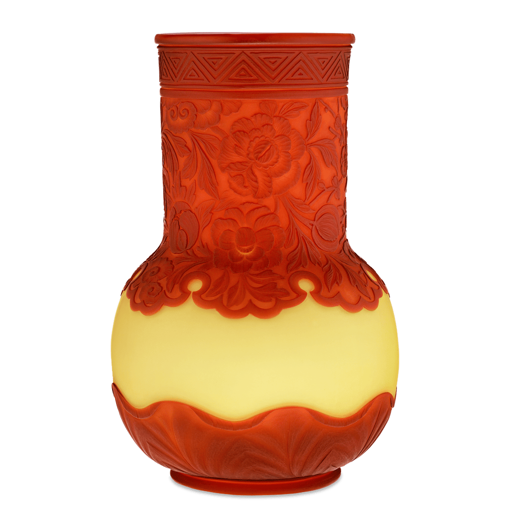 Thomas Webb & Sons Tri-Layer Cameo Vase