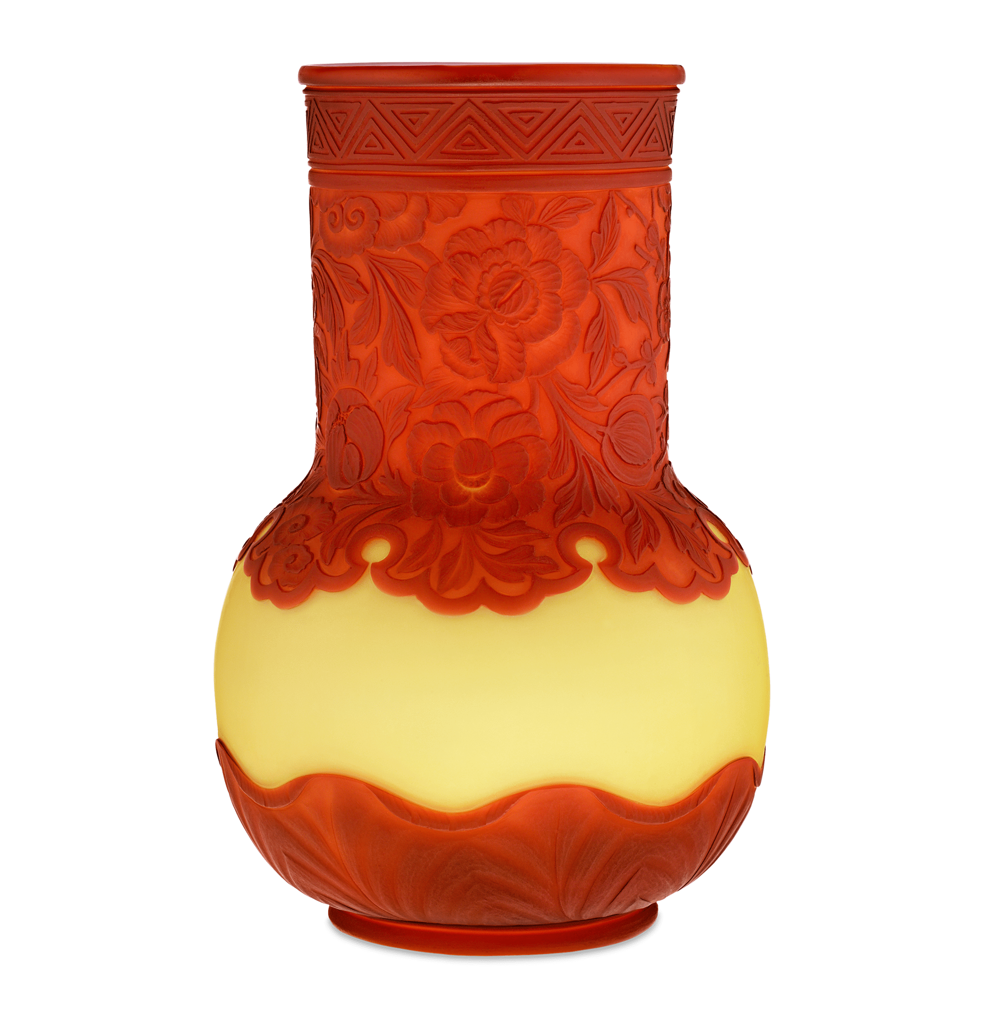 Thomas Webb & Sons Tri-Layer Cameo Vase