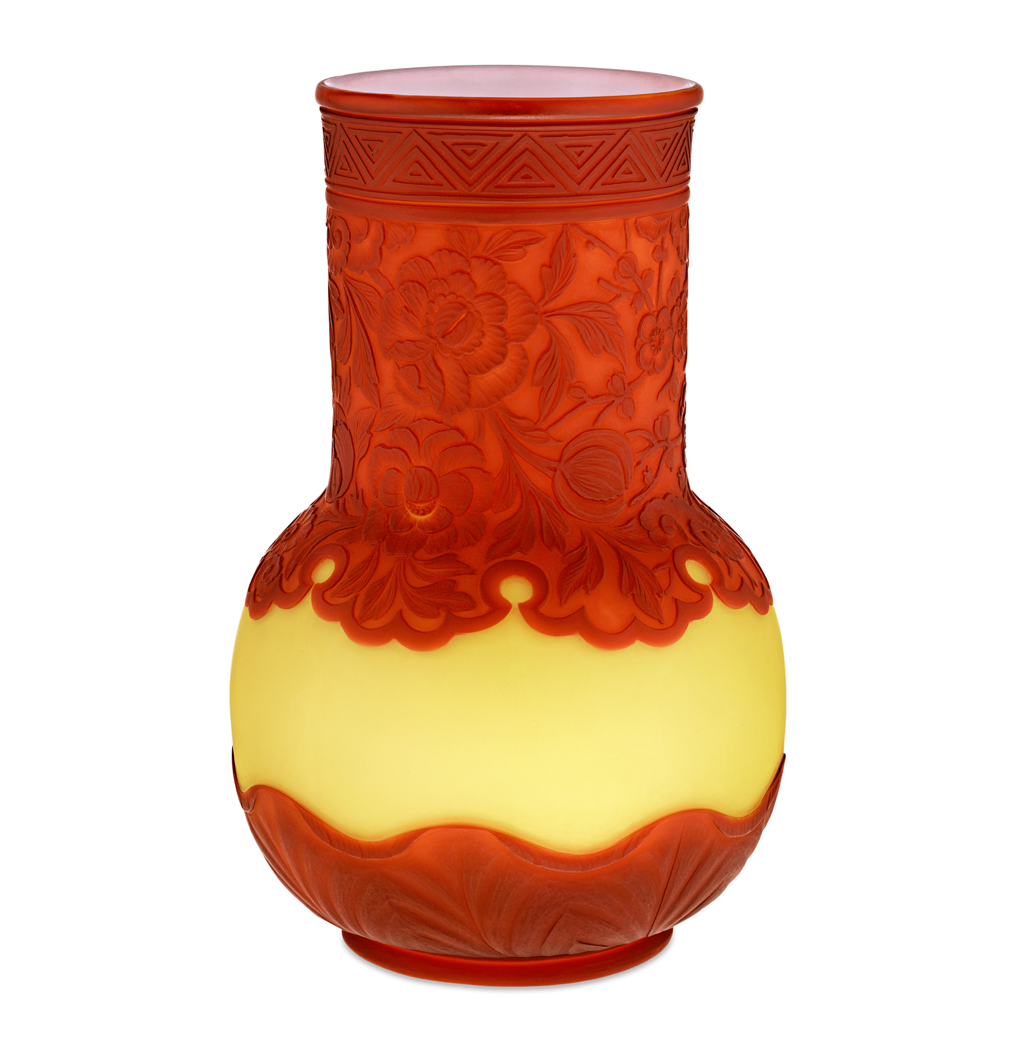 Thomas Webb & Sons Tri-Layer Cameo Vase