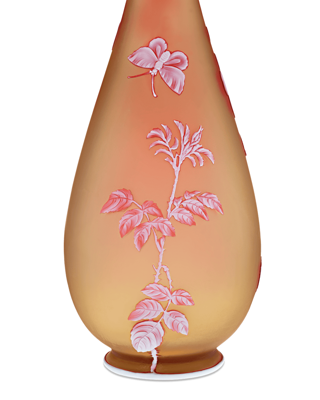 Thomas Webb & Sons Tri-Color Cameo Vase