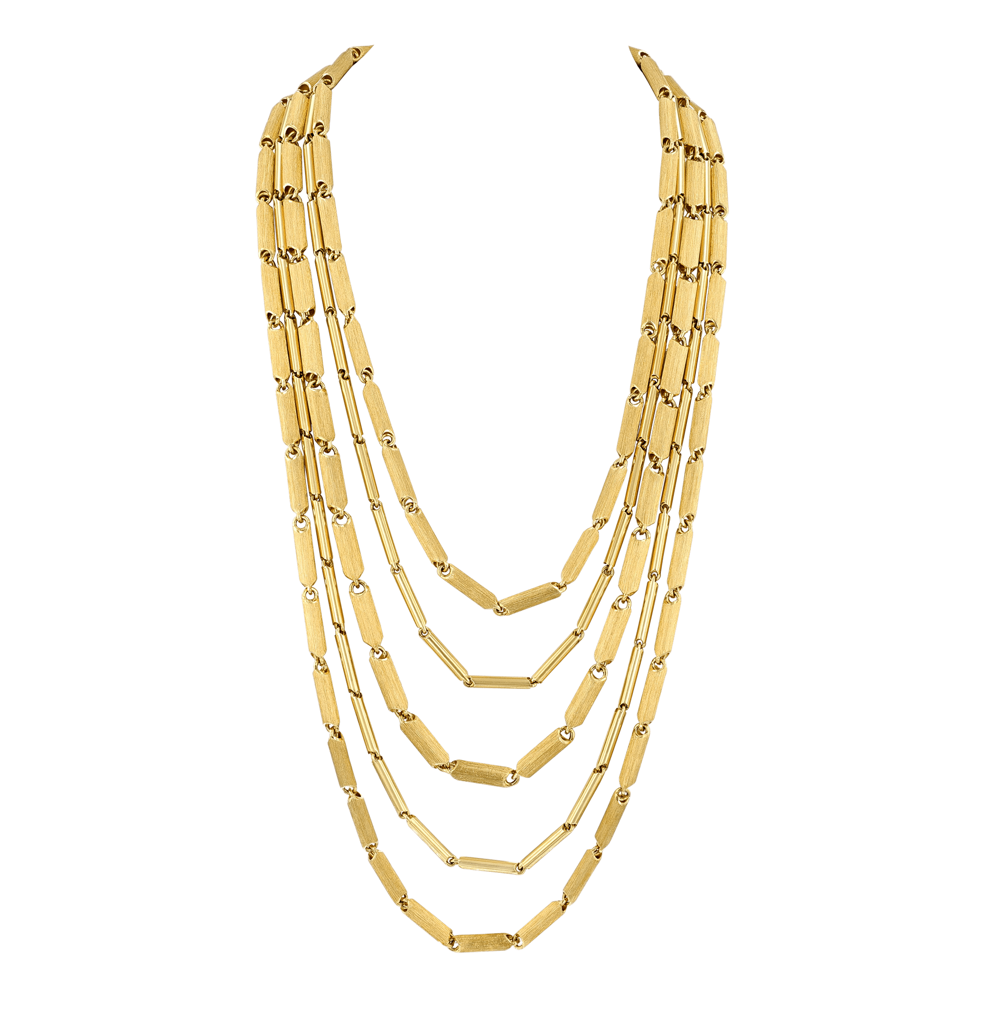 Henry Dunay Gold Multi-Link Necklace