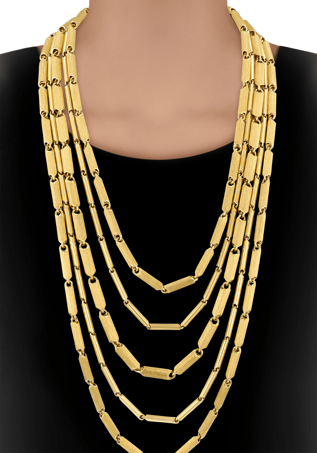 Henry Dunay Gold Multi-Link Necklace
