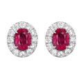 Mozambique Ruby and Diamond Earrings