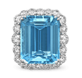Aquamarine and Diamond Ring, 20.45 Carats