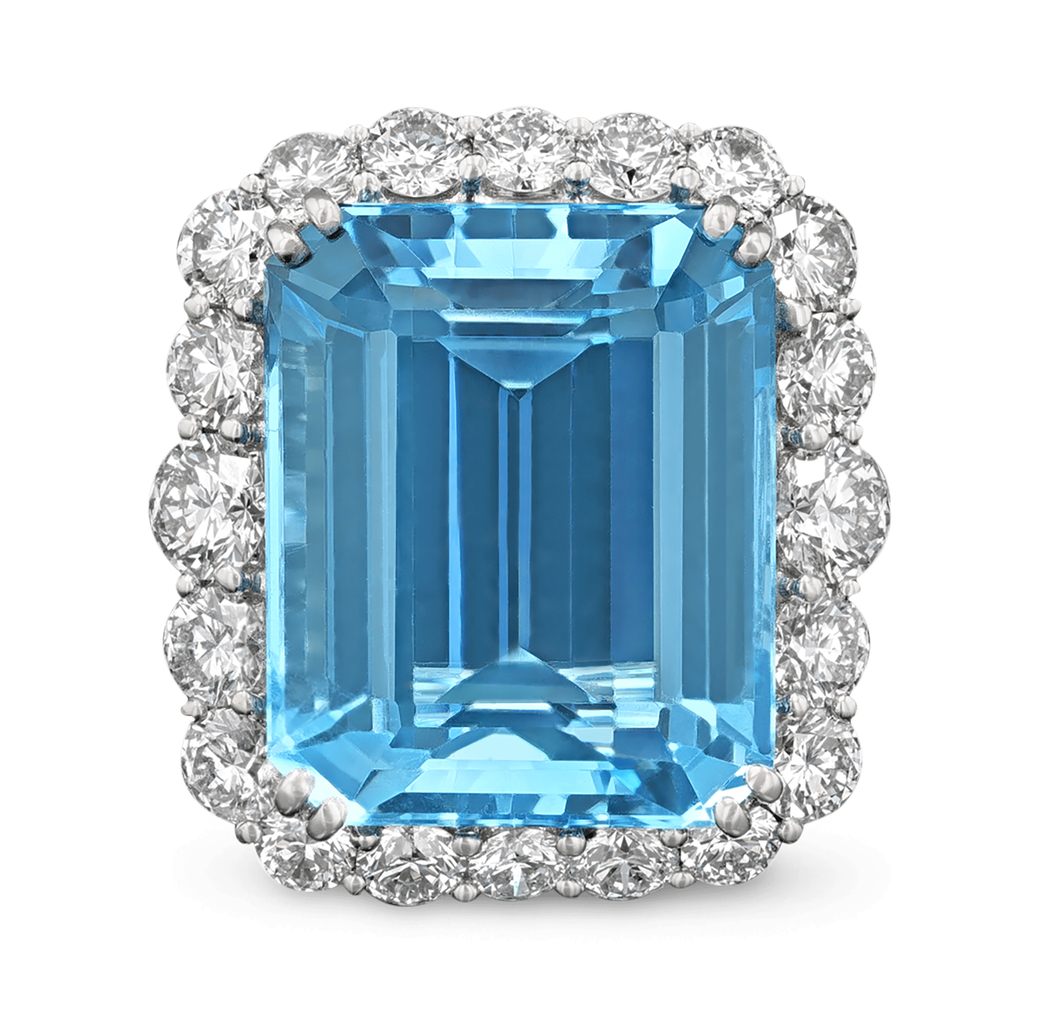 Aquamarine and Diamond Ring, 20.45 Carats