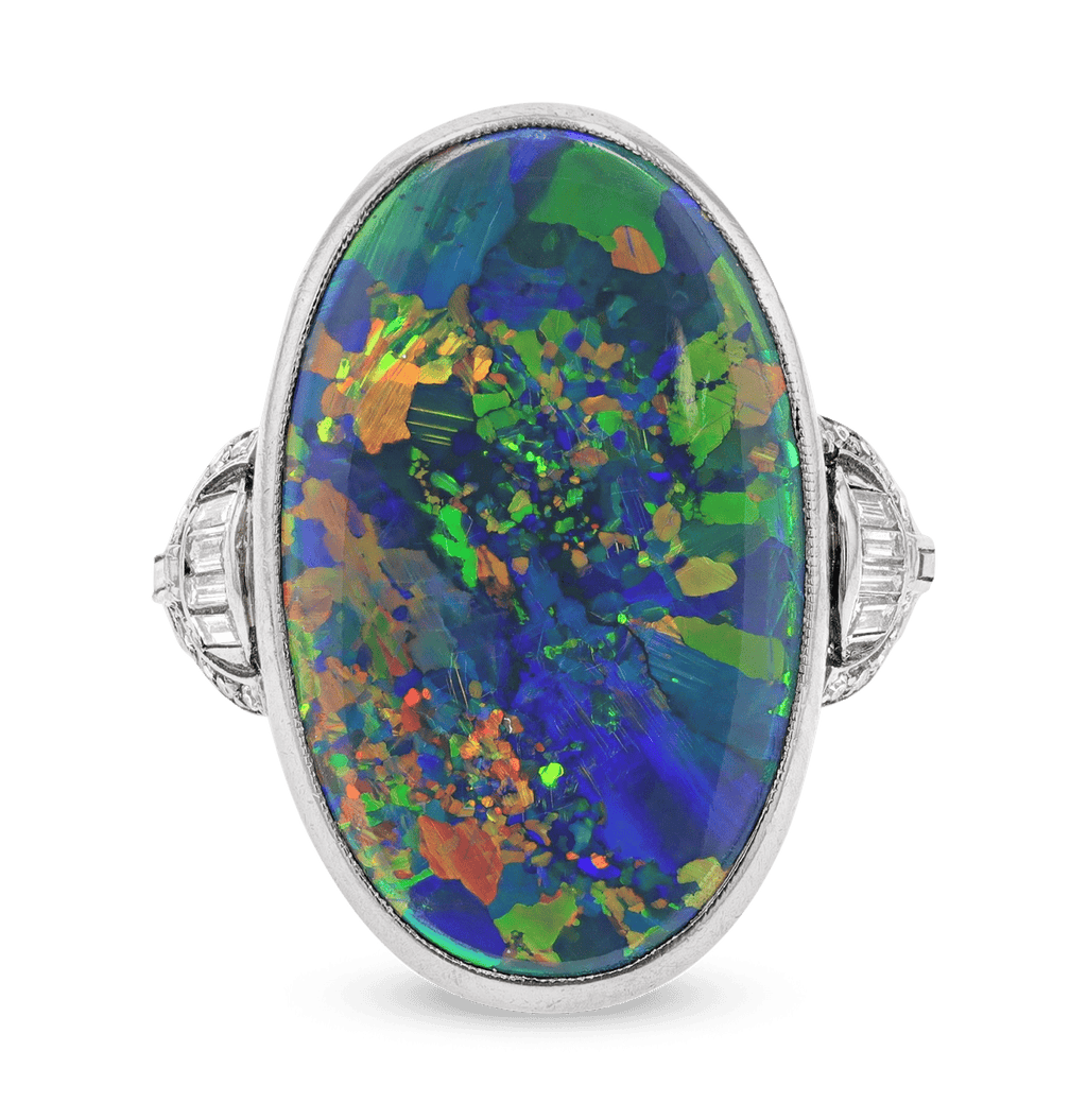 Marcus & Co. Black Opal Ring, 10 carats