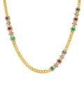 Emerald, Ruby, Sapphire and Diamond Necklace