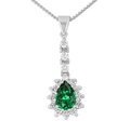 Colombian Emerald Necklace, 1.09 carats