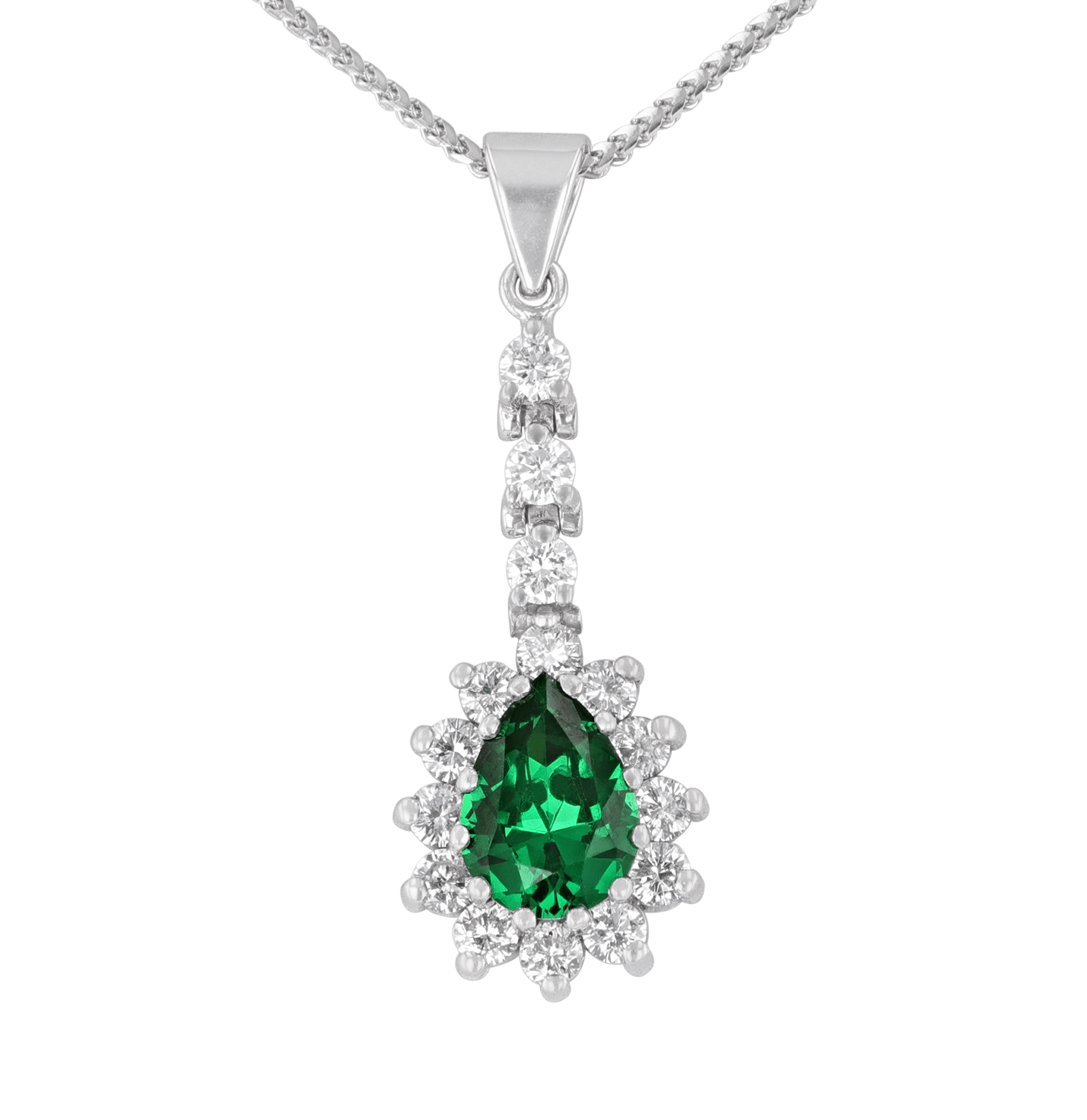 Colombian Emerald Necklace, 1.09 carats