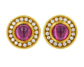Cabochon Garnet Earrings by Kieselstein-Cord, 14.00 carats