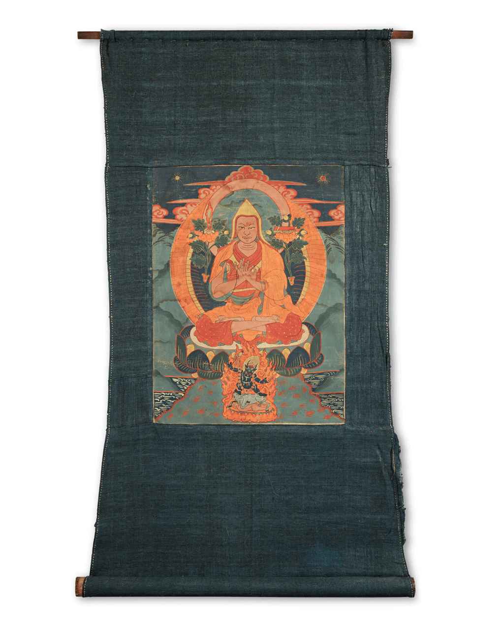 19th-Century Tibetan Thangka of Tsongkhapa