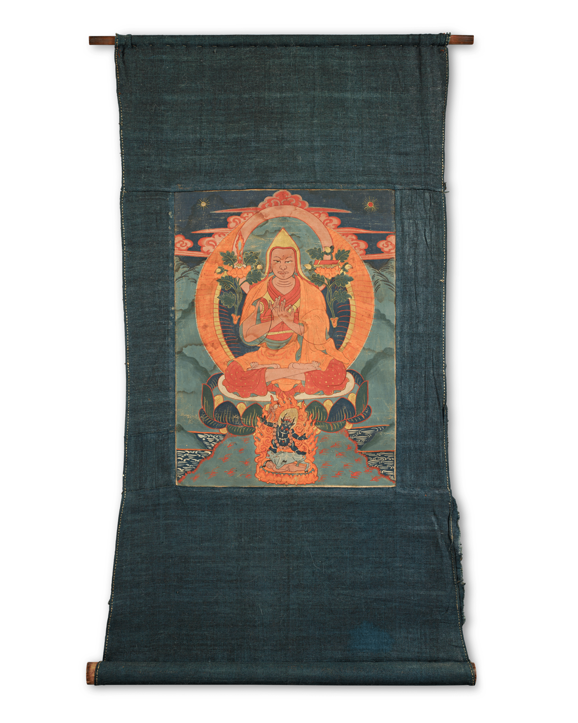 19th-Century Tibetan Thangka of Tsongkhapa