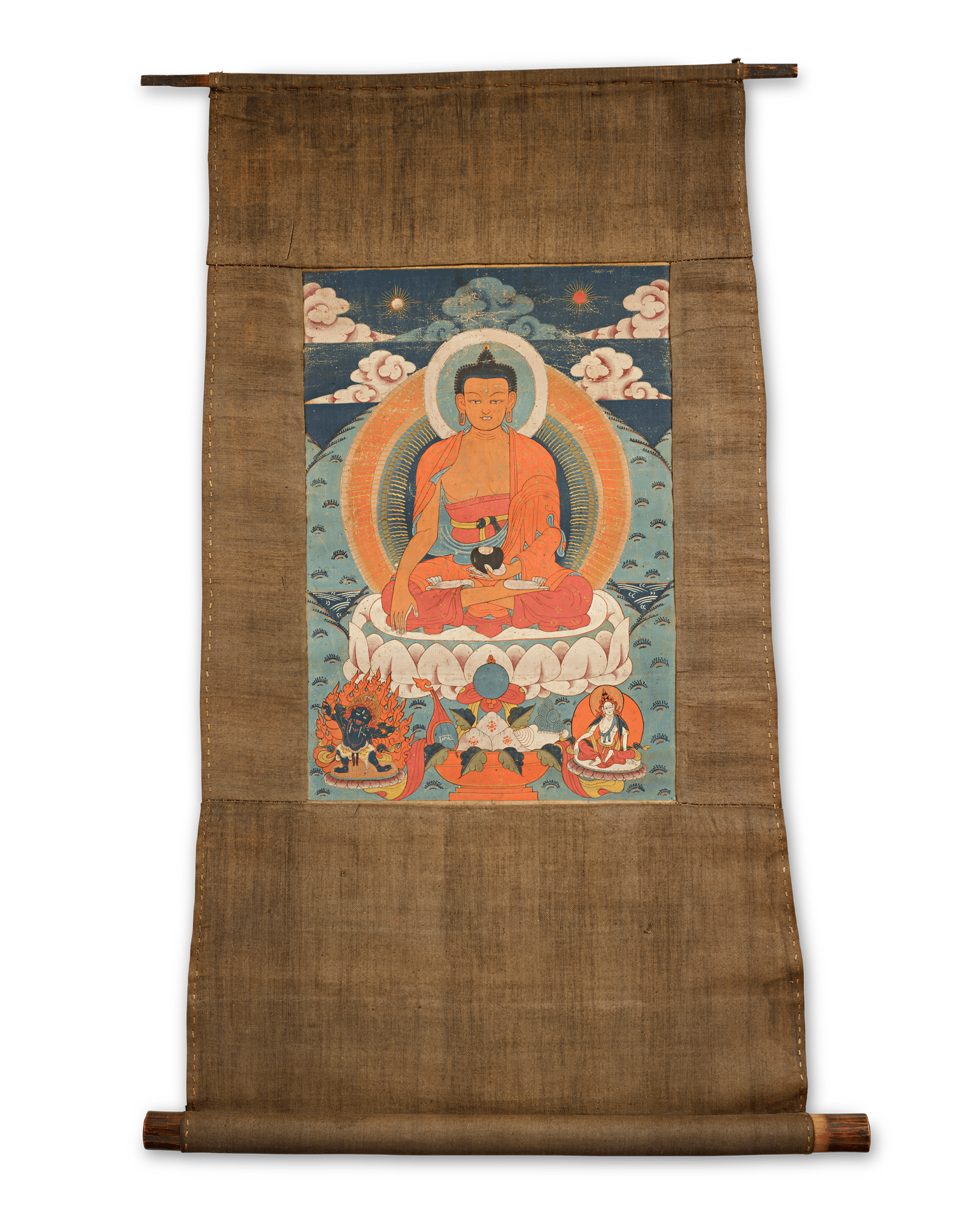 19th-Century Tibetan Thangka of Shakyamuni Buddha