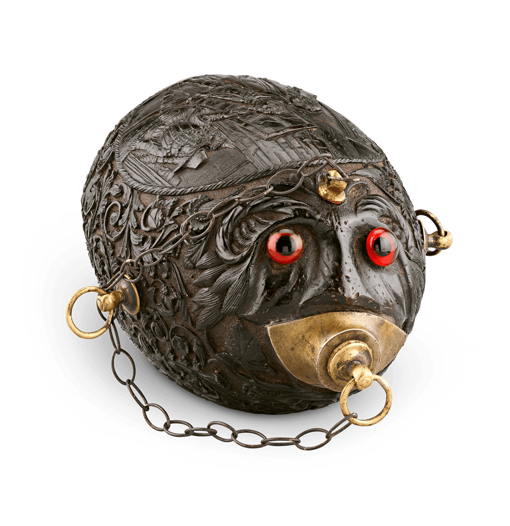 18th-Century Bugbear Gunpowder Flask