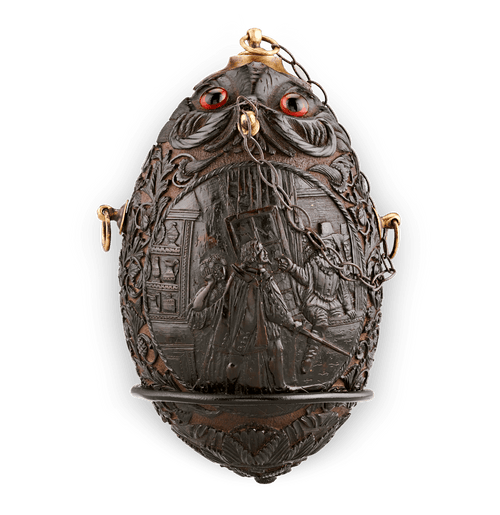 18th-Century Bugbear Gunpowder Flask