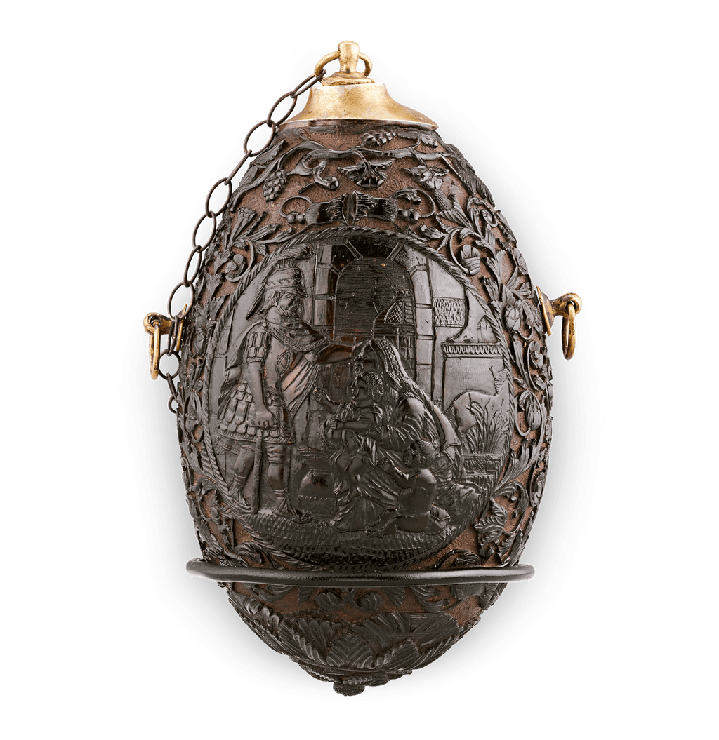18th-Century Bugbear Gunpowder Flask