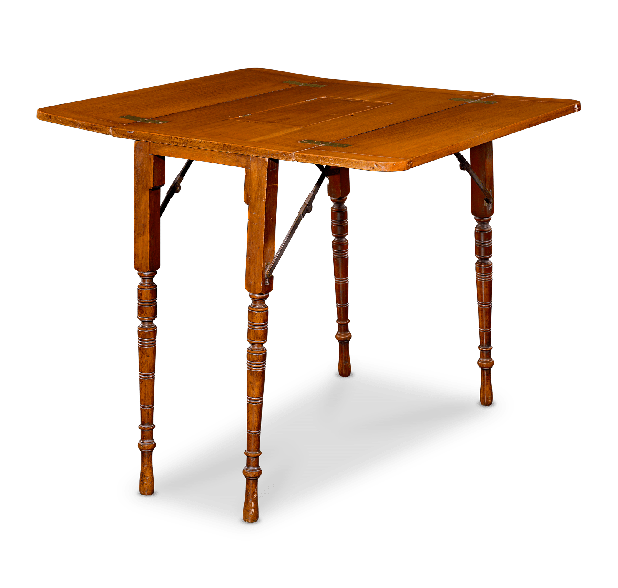 19th-Century Folding Picnic and Cards Table