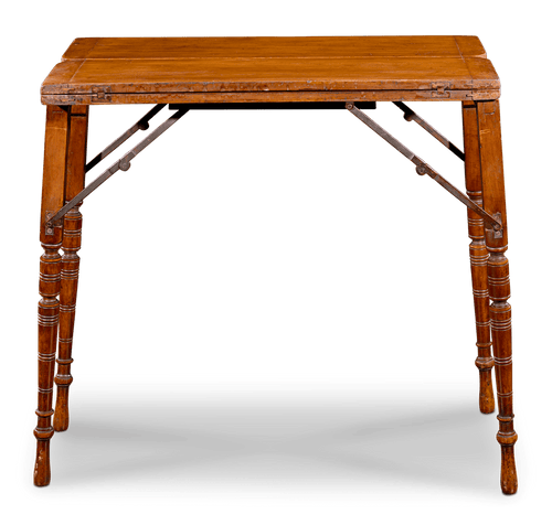 19th-Century Folding Picnic and Cards Table