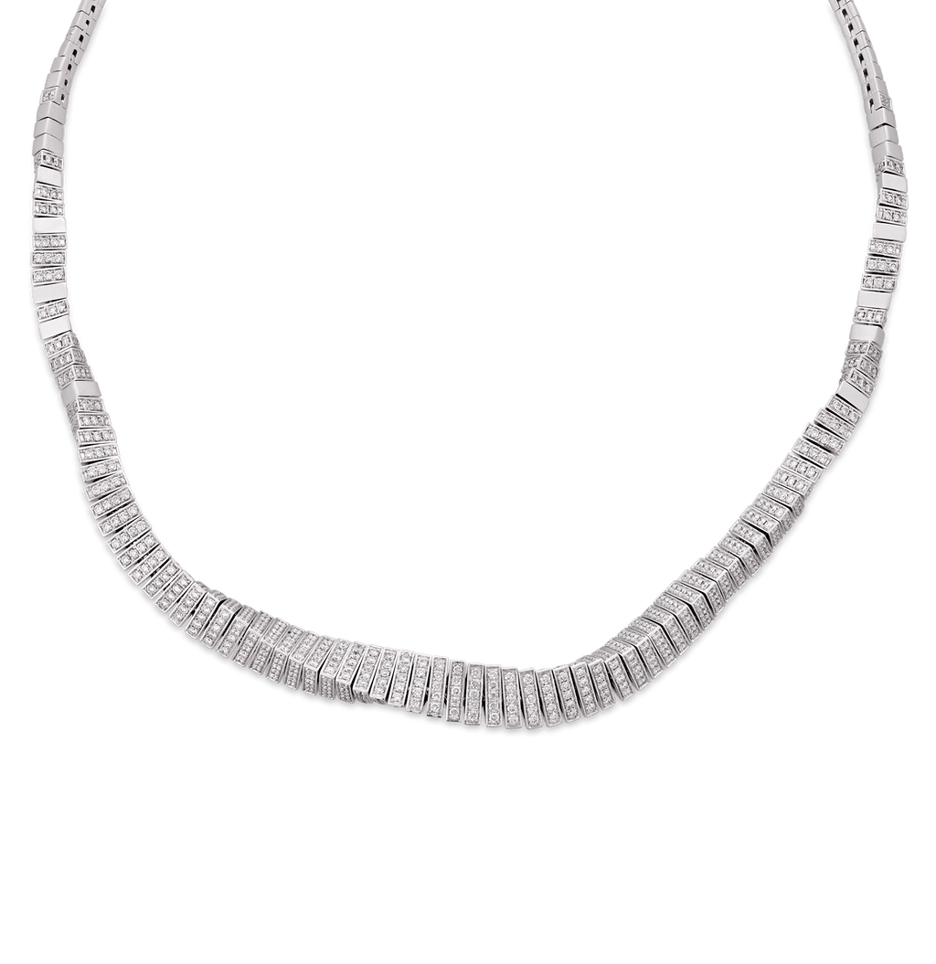 Diamond Twist Necklace, 8.95 carats