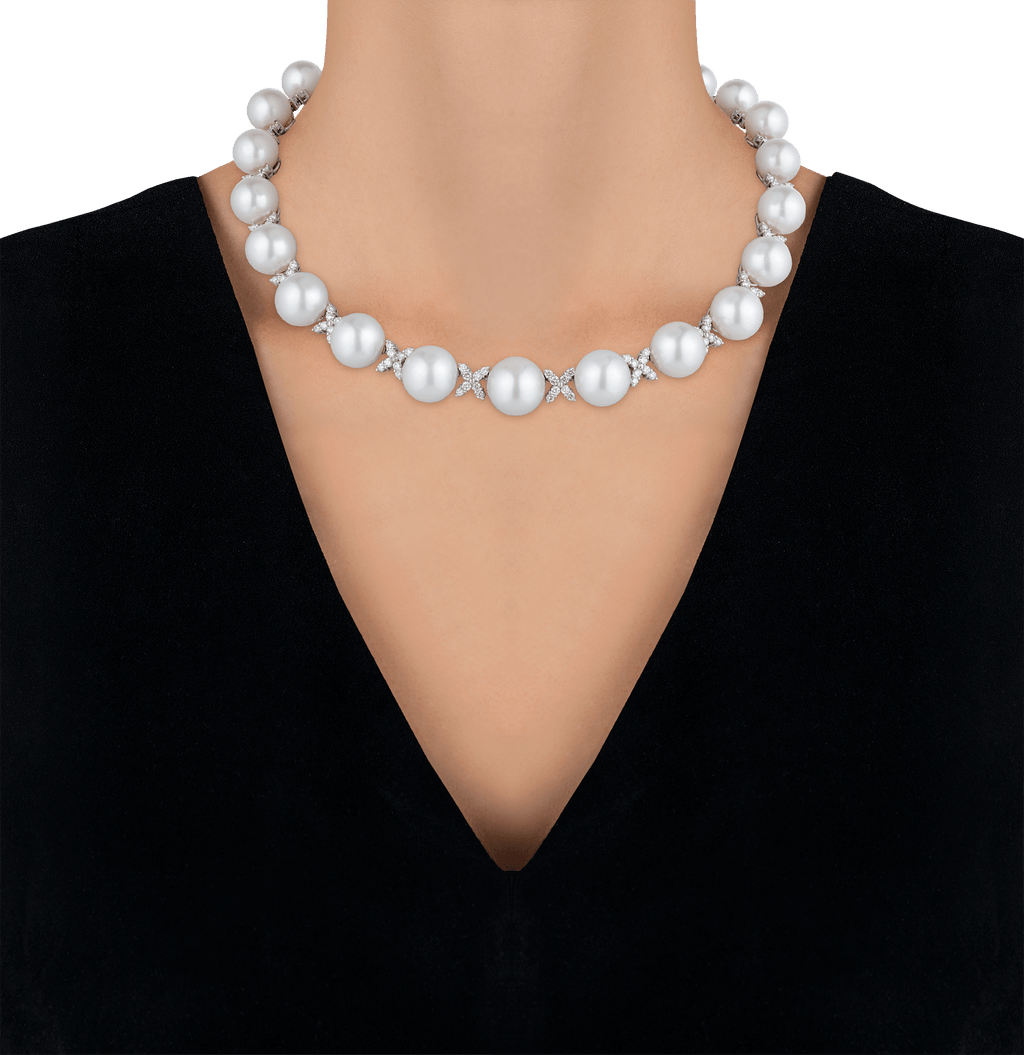 South Sea Pearl and Diamond Necklace