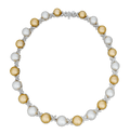 White and Gold South Sea Pearl and Diamond Necklace