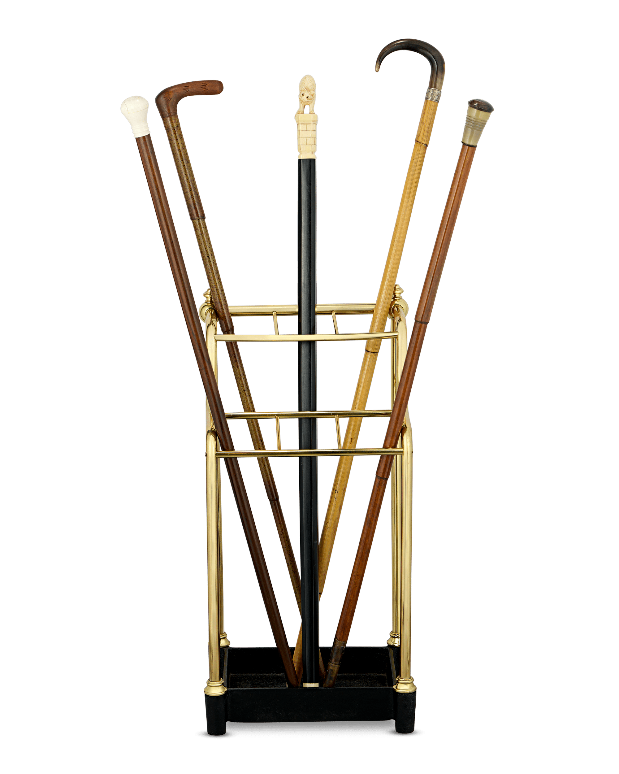 Two Level Brass Cane Stand